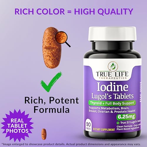 Lugol’s Iodine Tablets 6.25mg - 90 Count